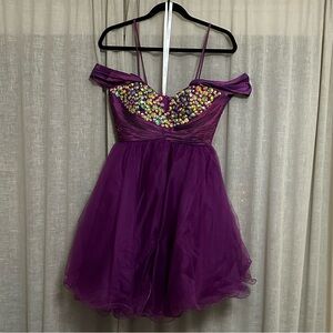 Purple Sherri Hill Formal Dress